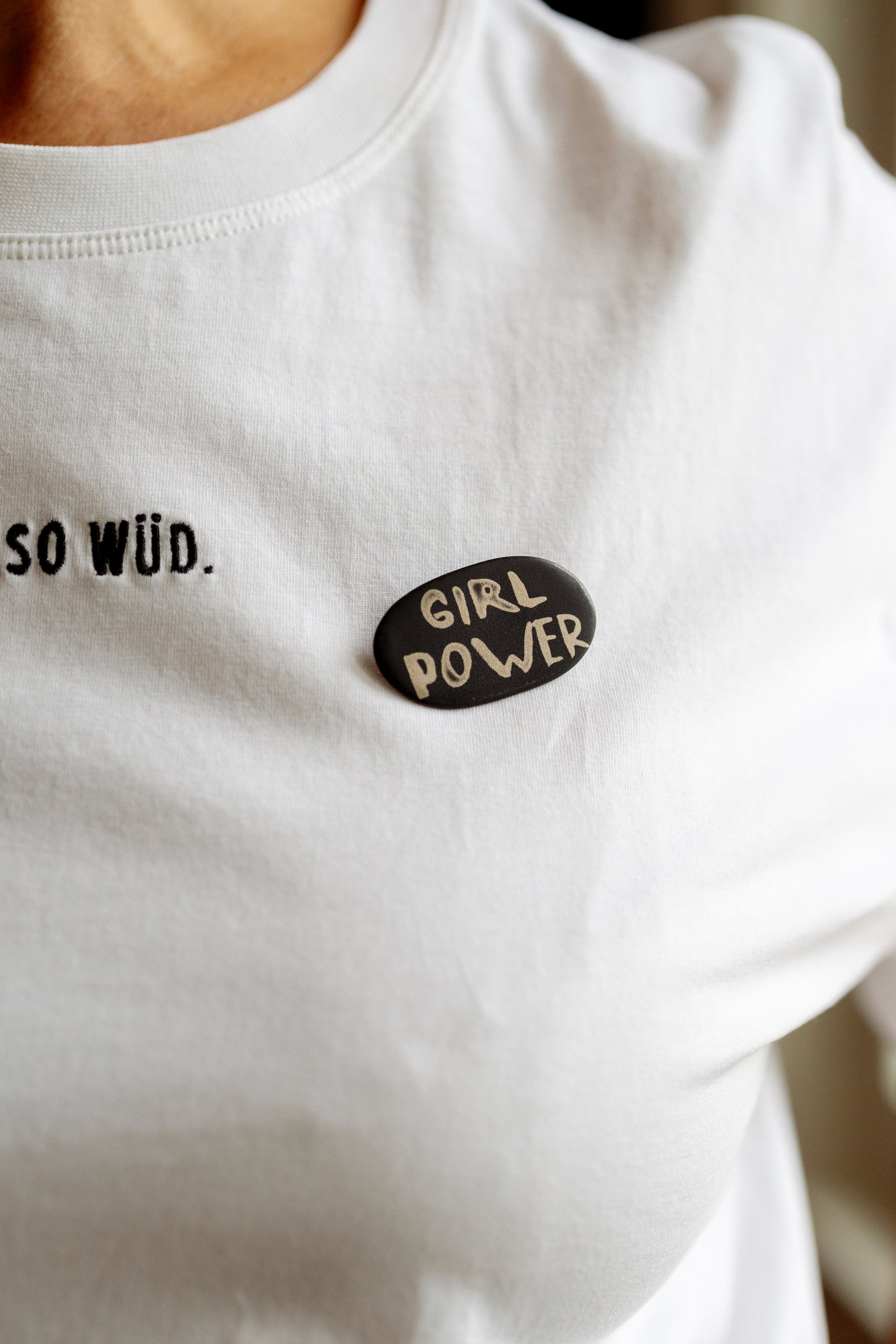 Girl Power Black Pin