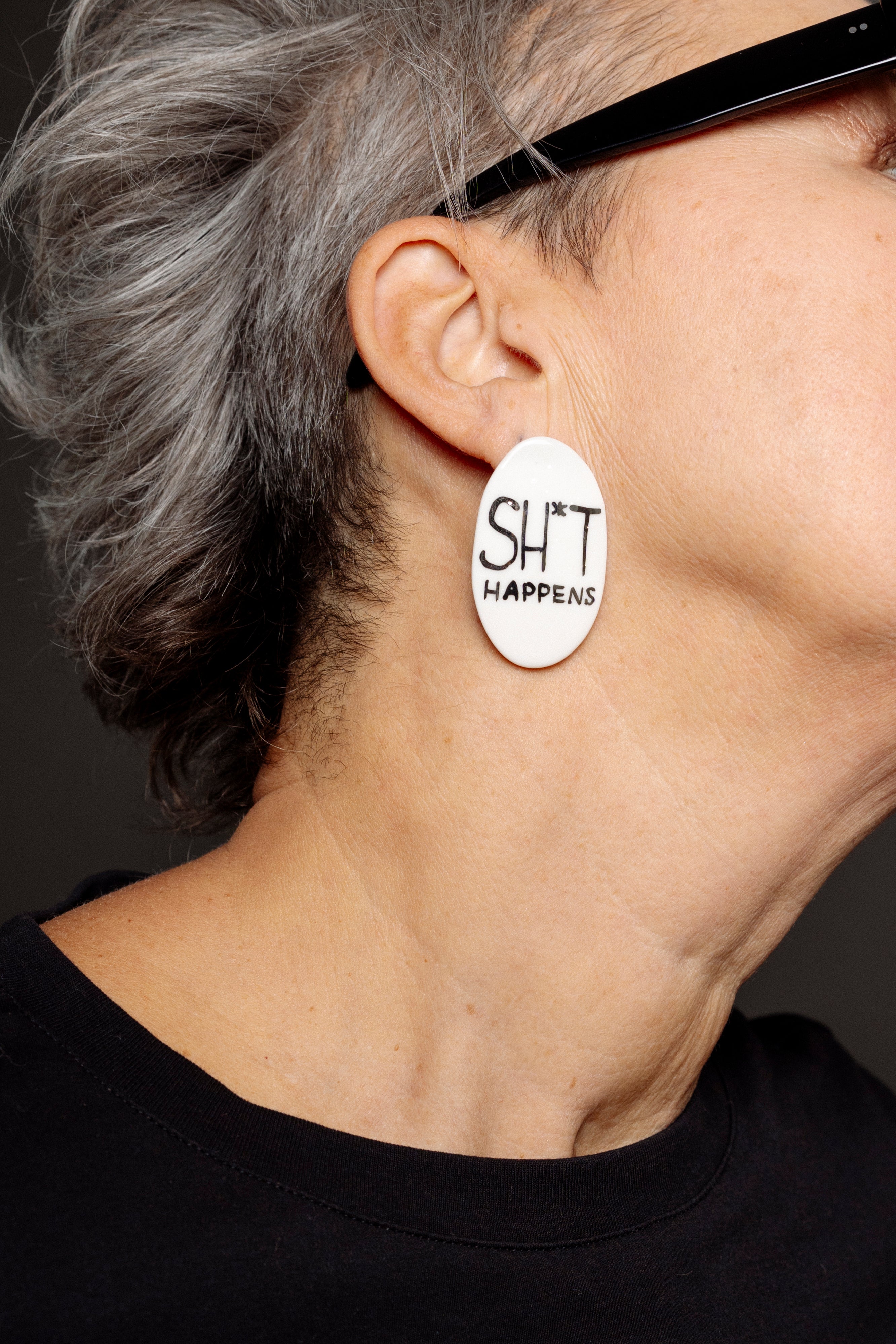 Narrow Oval Earrings