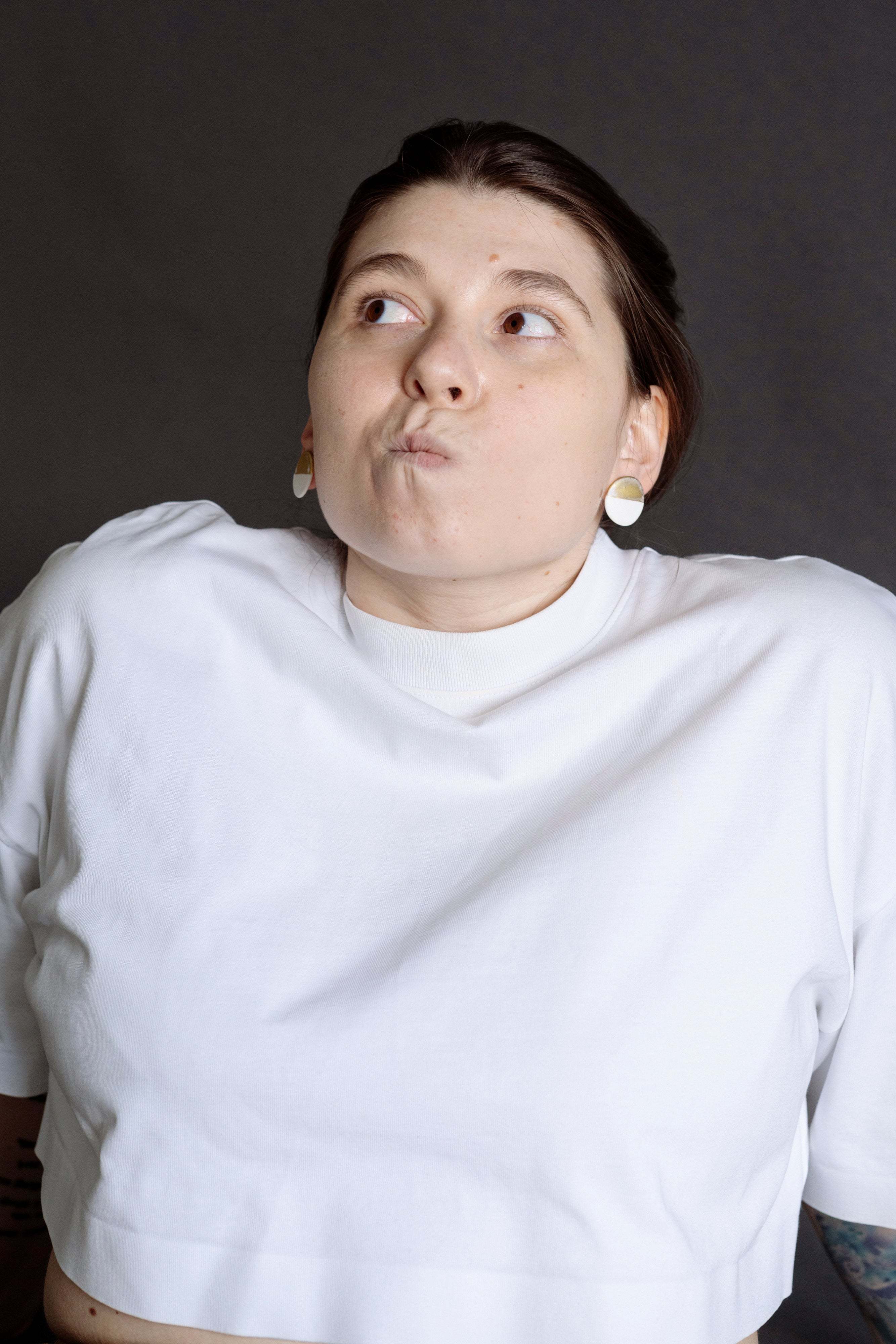 Small porcelain earrings