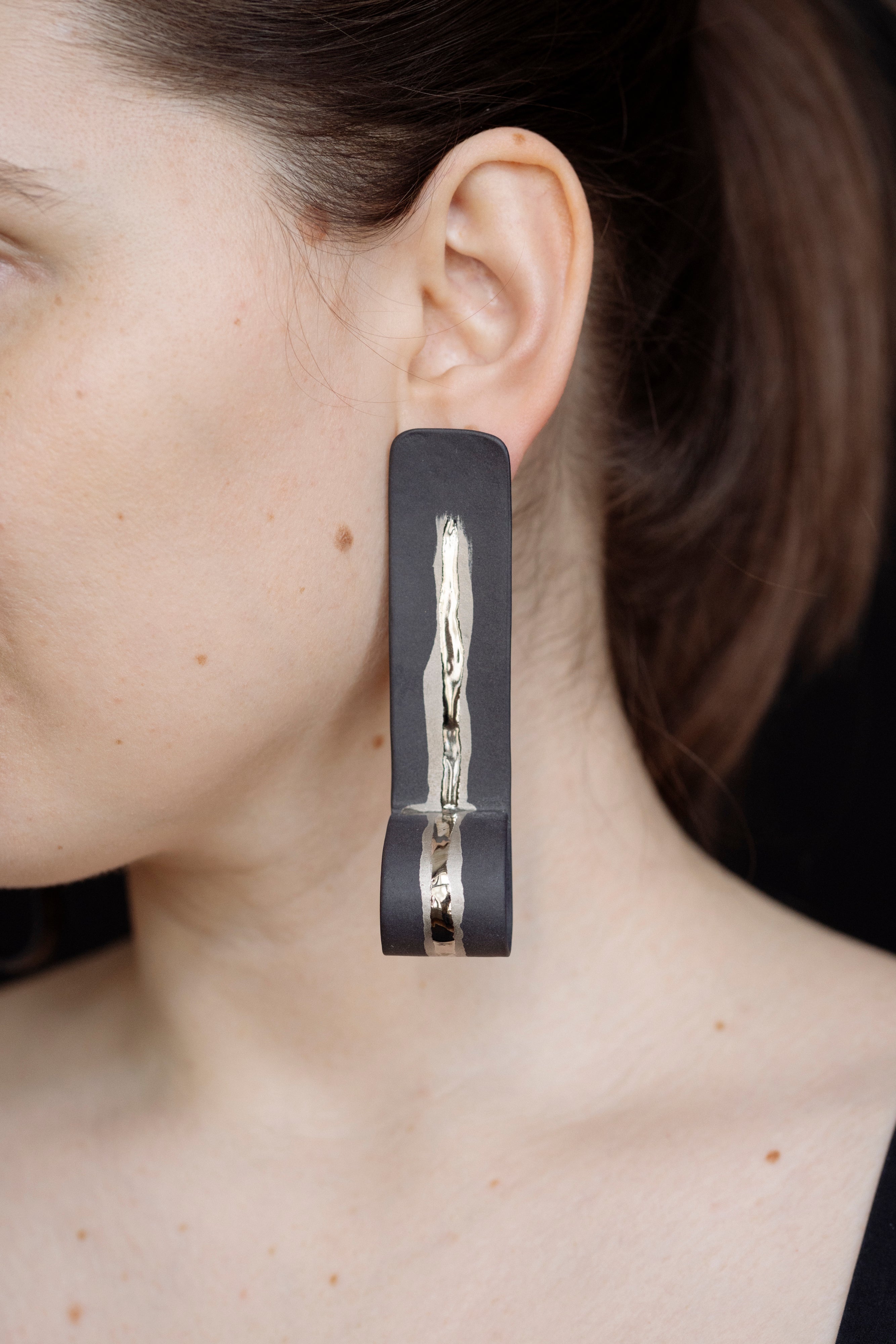 Long porcelain earrings